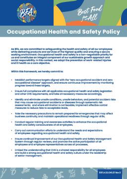 Occupational Health and Safety