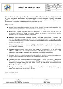 Sera Gazı Politikası